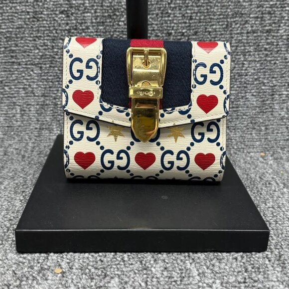 GUCCI Sylvie Leather Wallet 225-071025 - Picture 2 of 9
